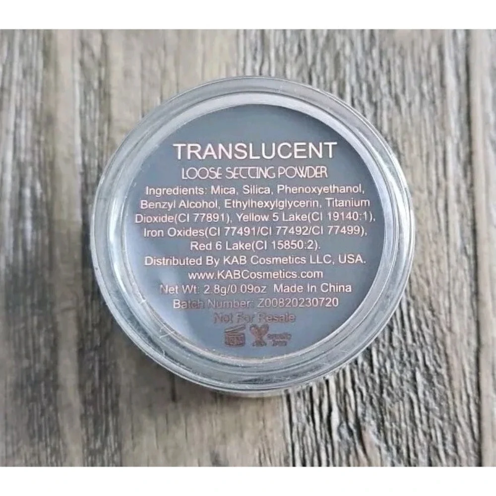 KAB Cosmetics Loose Setting Powder Translucent 2.8g Travel Size